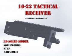 10/22 Tactical Receiver 3D Solid Model