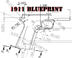 M1911 Pistol Frame Blueprint