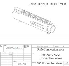 .308 AR-10 Upper Receiver - Slick Side Blueprint