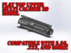 AR-15 A3 Flat Top Upper Solid Model