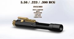 5.56 / .223 / .300 Black Out Bolt Carrier Group BCG 3D Model