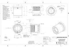 AR-15 Barrel Extension Blueprint 5.56 .223