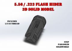 5.56, .223 Flash Hider 3D Model