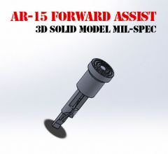 AR-15 Forward Assist 3D Solid Model