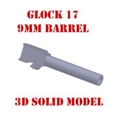 Glock 17 9mm Barrel 3D Solid Model