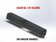 Glock 19 Slide 3D Solid Model