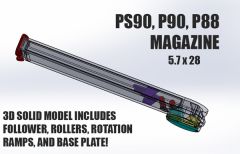 PS90 & P90 Magazine (50 round) 3D solid w/ internals