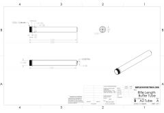 AR-15 Rifle Length Buffer Tube Blueprint